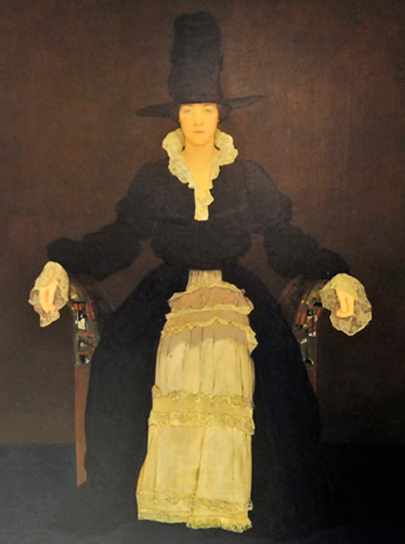 A portrait of Dorothy, in fancy-dress costume.