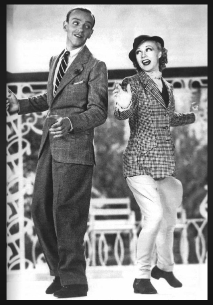 Fred & Ginger, TOP HAT: 1925. They're dancing to Irving Berlin's "Isn't This a Lovely Day (To be Caught in the Rain)." Sublime.