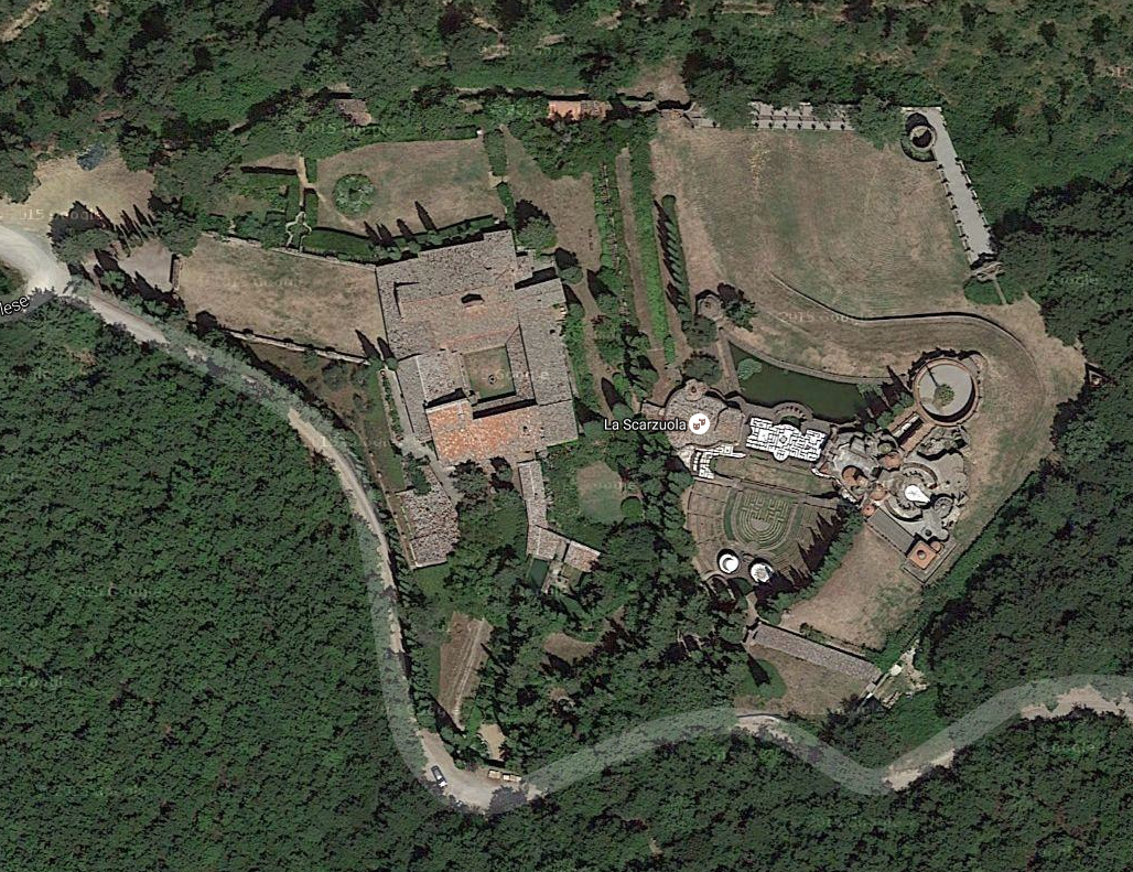 Aerial view of La Scarzuola