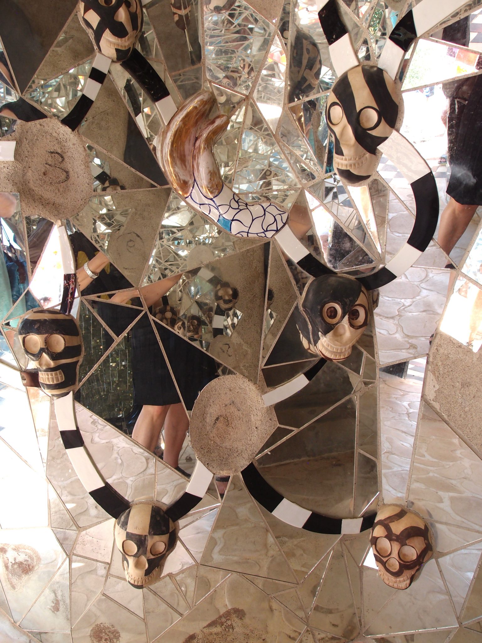 The best thing about being surrounded by shattered mirrors: you can never tell if you're having a Bad Hair Day.