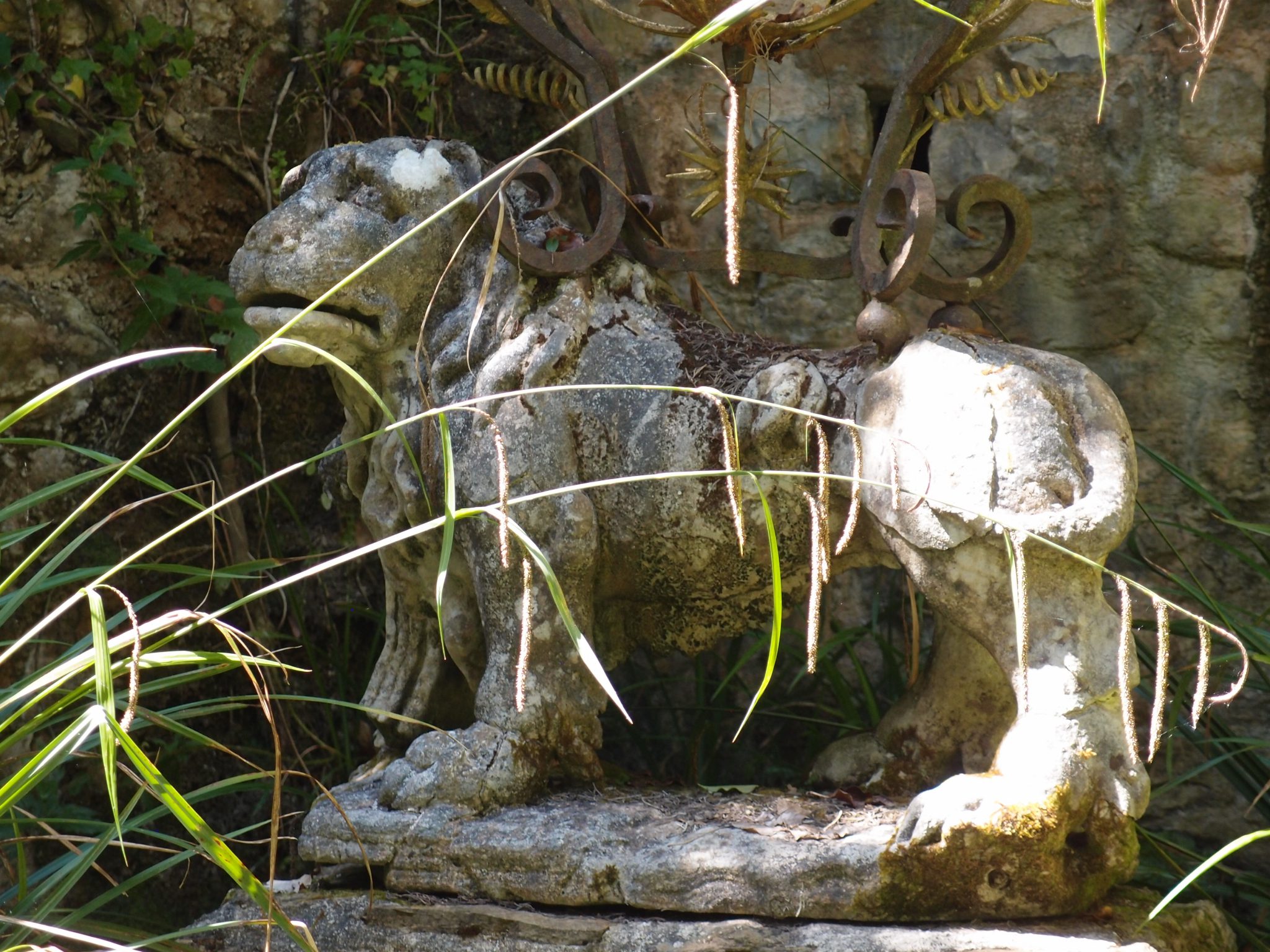 Detail of Lily Pond's statue